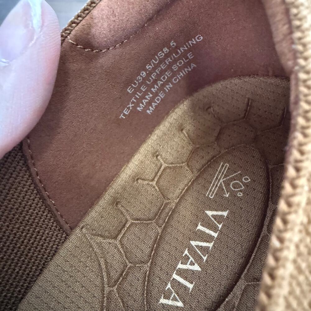 VIVAIA Ivana Walker Pro Hybrid Penny Loafers Caramel Brown Sz 39.5 (US 8.5) NWOB - Picture 8 of 8
